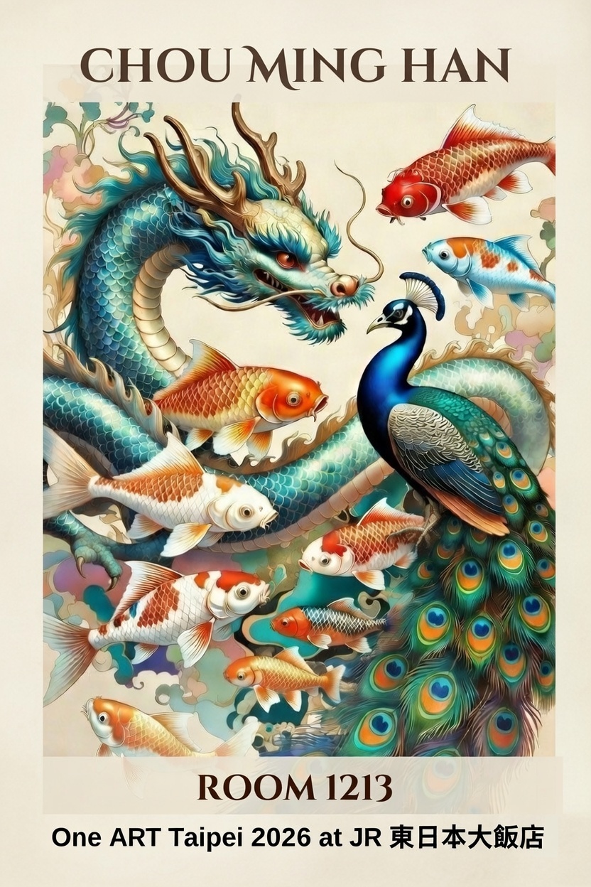 祥瑞 Auspicious Omens 共生Symbiosis - Artist 周明翰 CHOU MING HAN @2026 One Art Taipei 藝術台北 Feat. #Phoenix Fan Meet