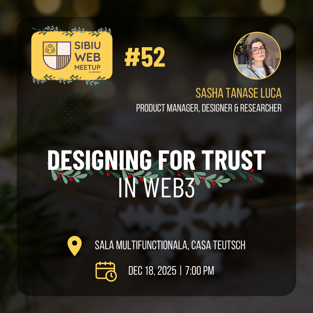 Sibiu Web Meetup #52 - Designing for trust in web3