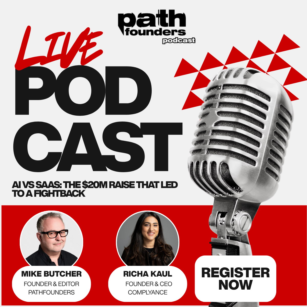 In-person LIVE podcast, with Audience: AI vs SaaS - The $20M raise that led to a fightback