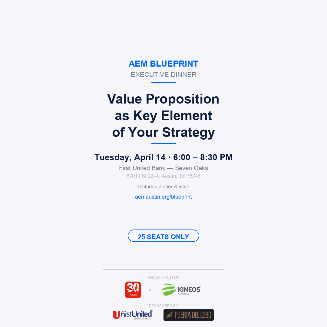 AEM Blueprint: Value Proposition as Key Element of Your Strategy
