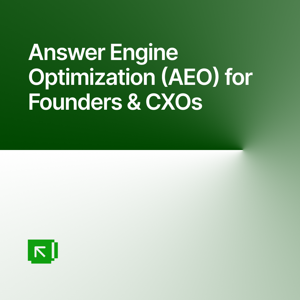Cover art for #Answer Engine Optimization (AEO) for Founders & CXOs — Bengaluru, Karnataka