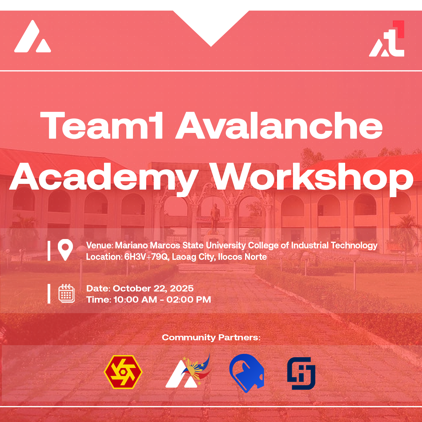 Team1 Avalanche Academy Workshop @ Mariano Marcos State University College of Industrial Technology