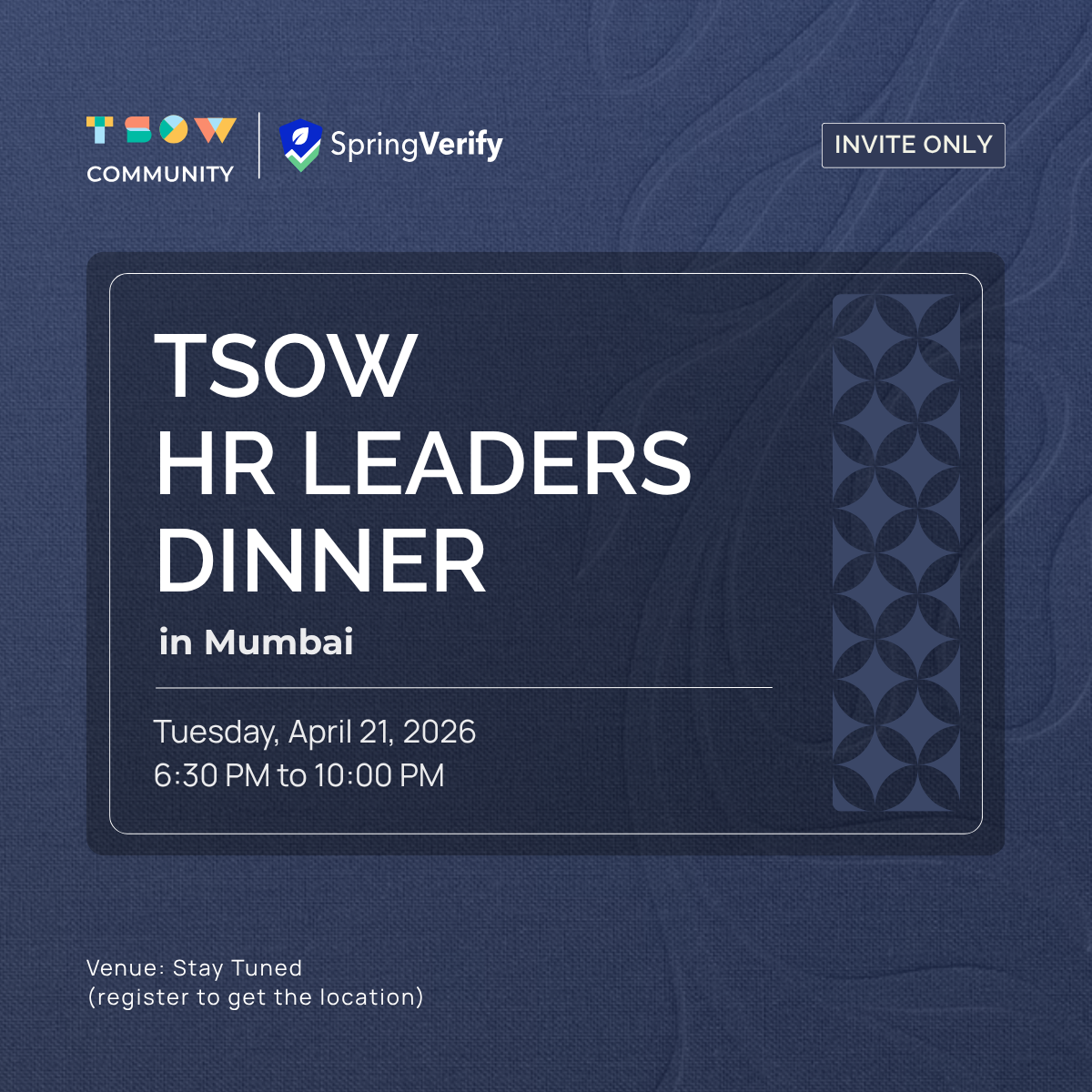 TSOW HR Leaders Dinner in Mumbai
