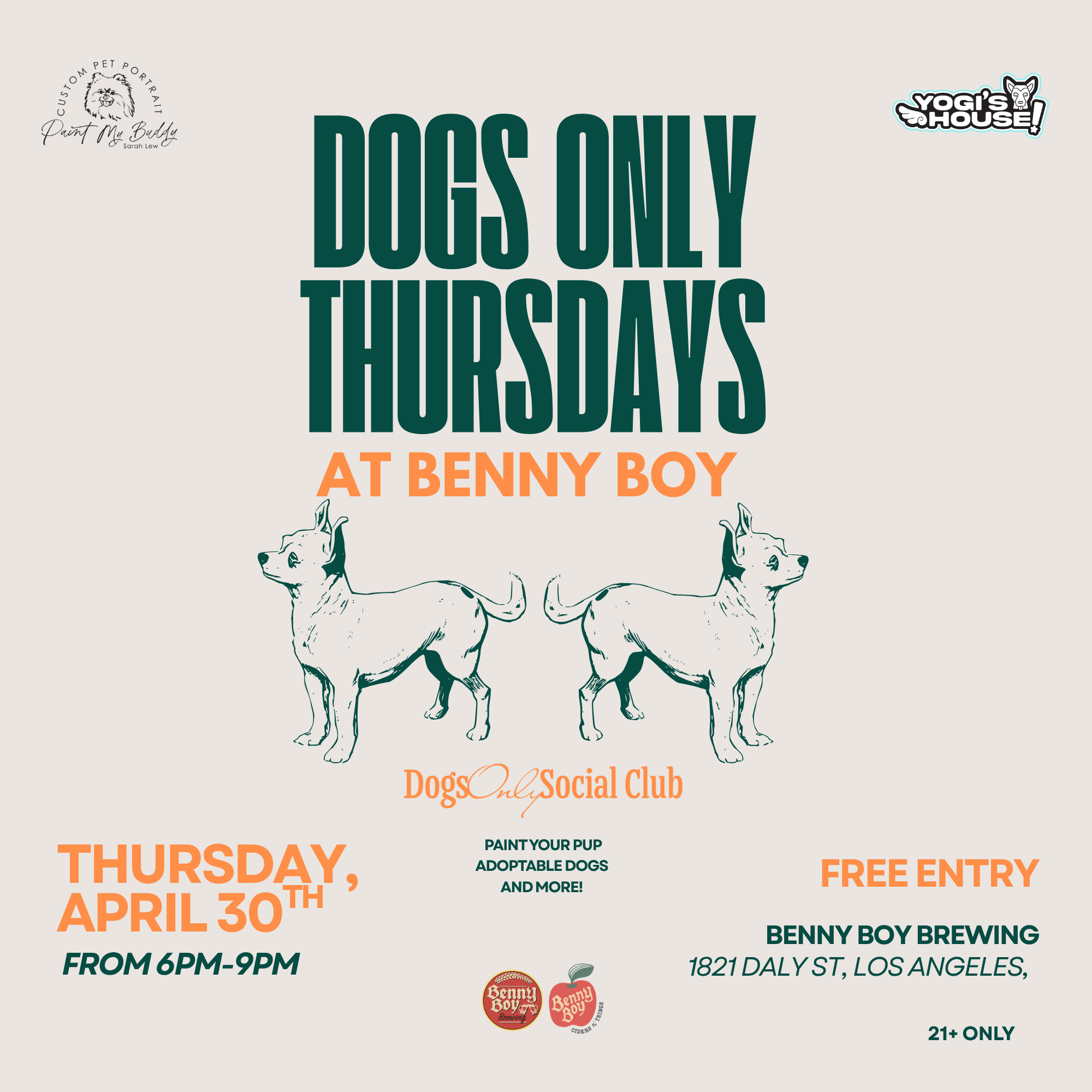 Dogs Only Thursdays at Benny Boy Brewing