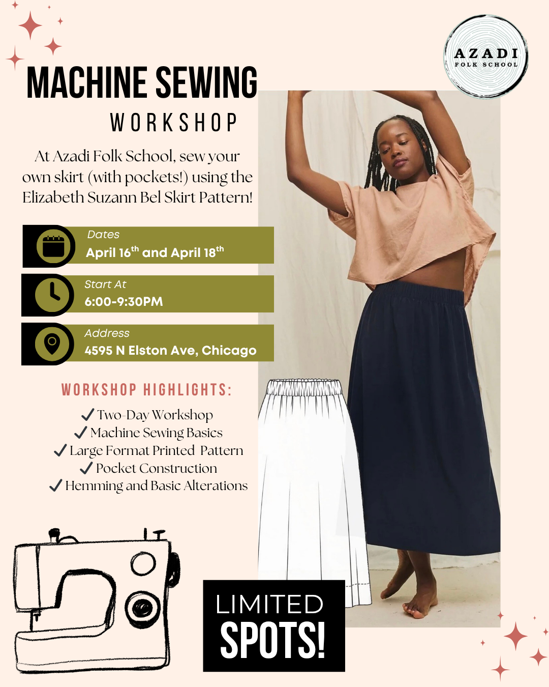 2-Day Workshop: Sewing The Bel Skirt