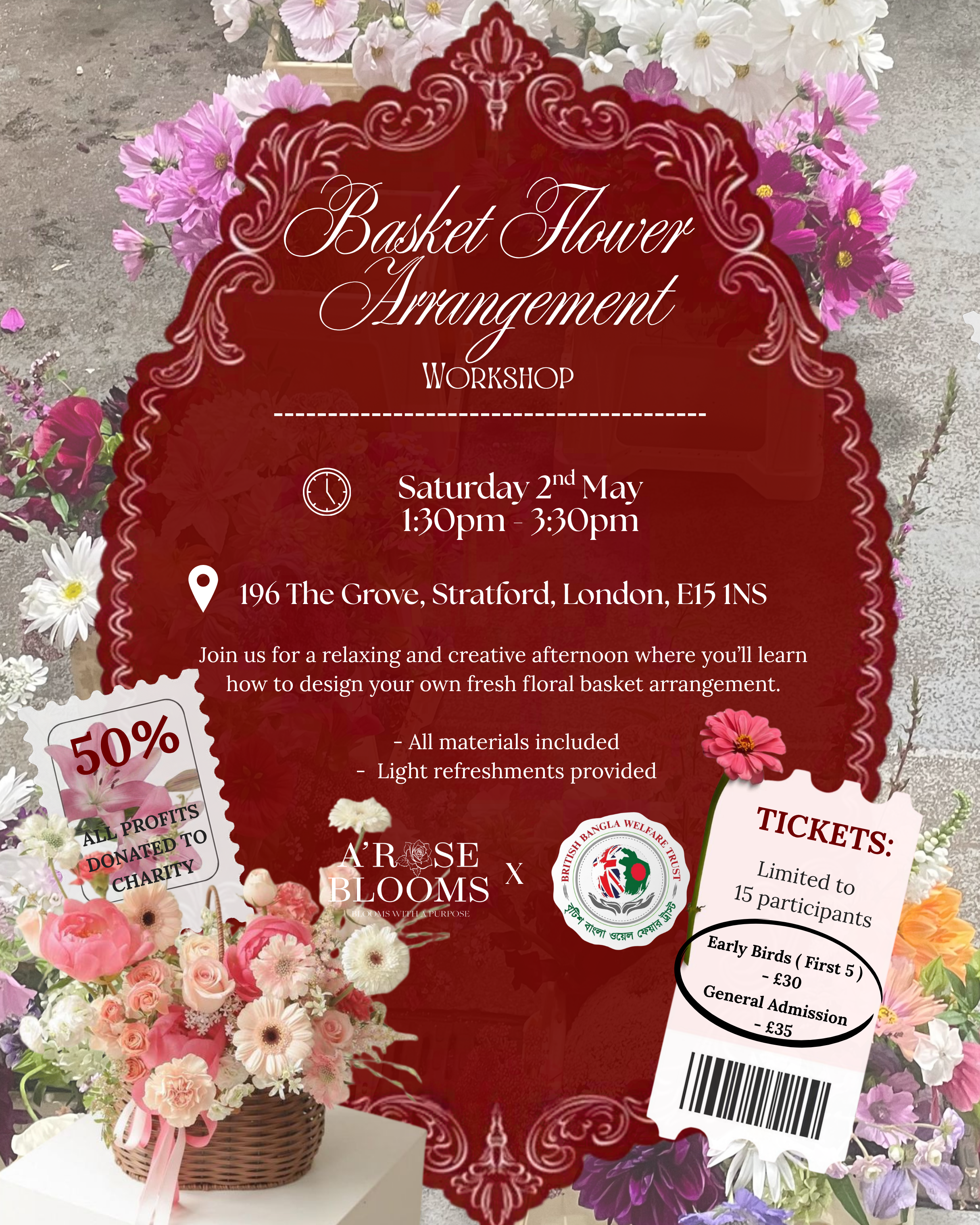 Flower Basket Arrangement Workshop