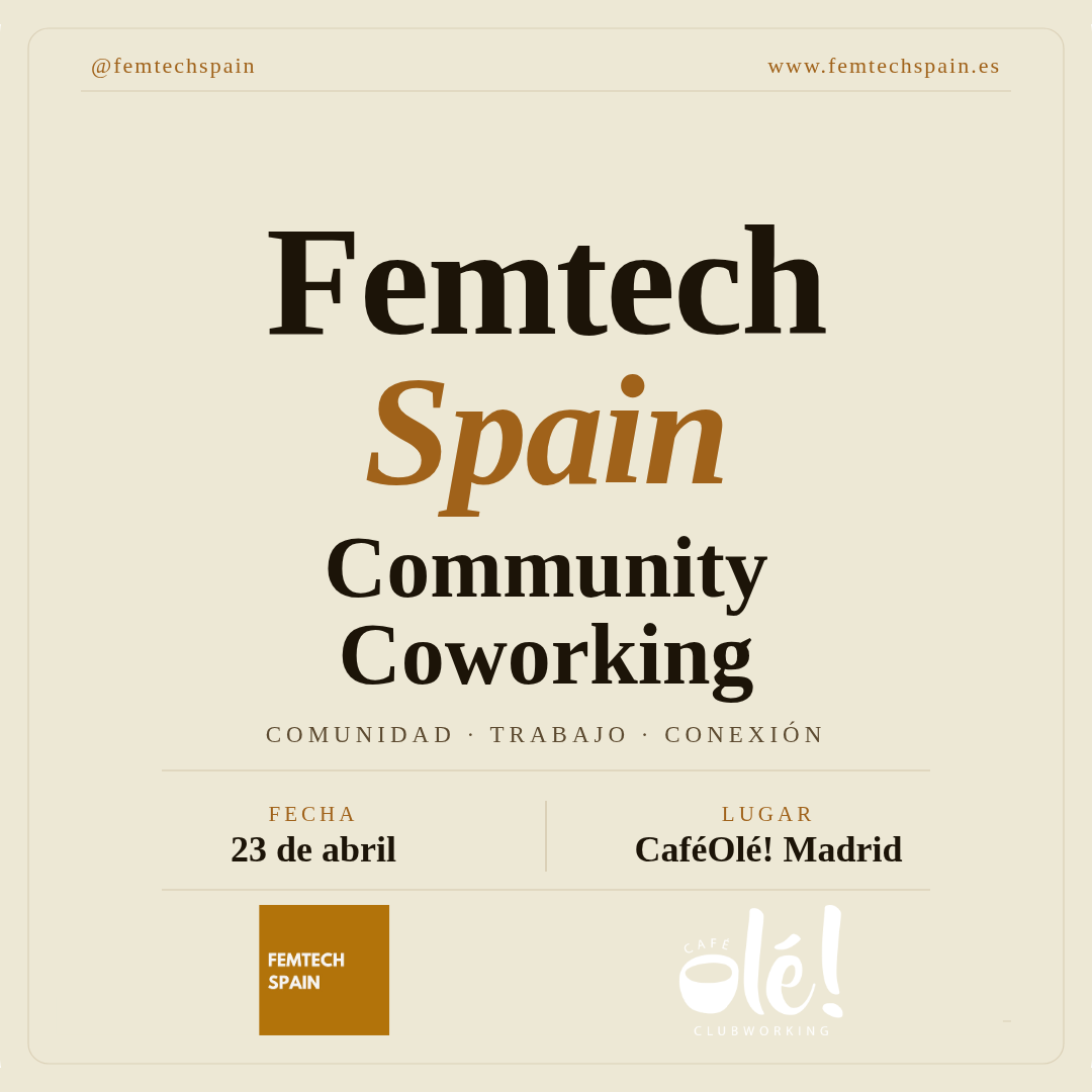Femtech Spain Community Coworking @ CaféOlé!