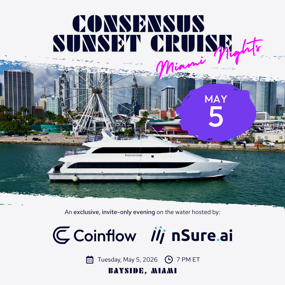 Consensus Sunset Cruise Hosted by Coinflow & nSure.ai