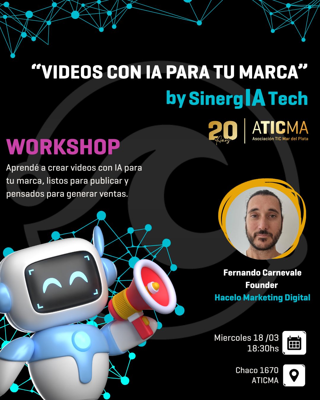 Videos con IA para tu Marca by SinergIA Tech - ATICMA