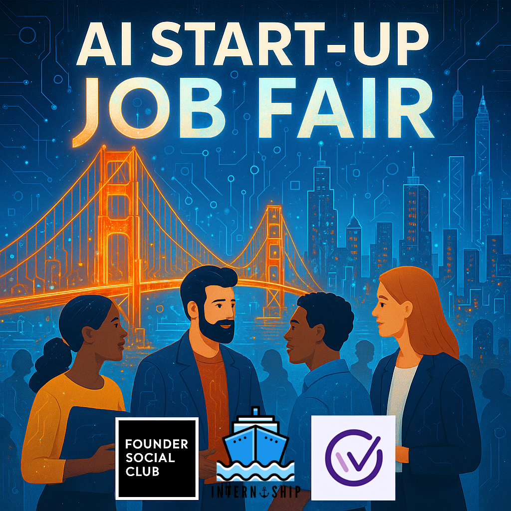 AI Startup Job Fair event poster