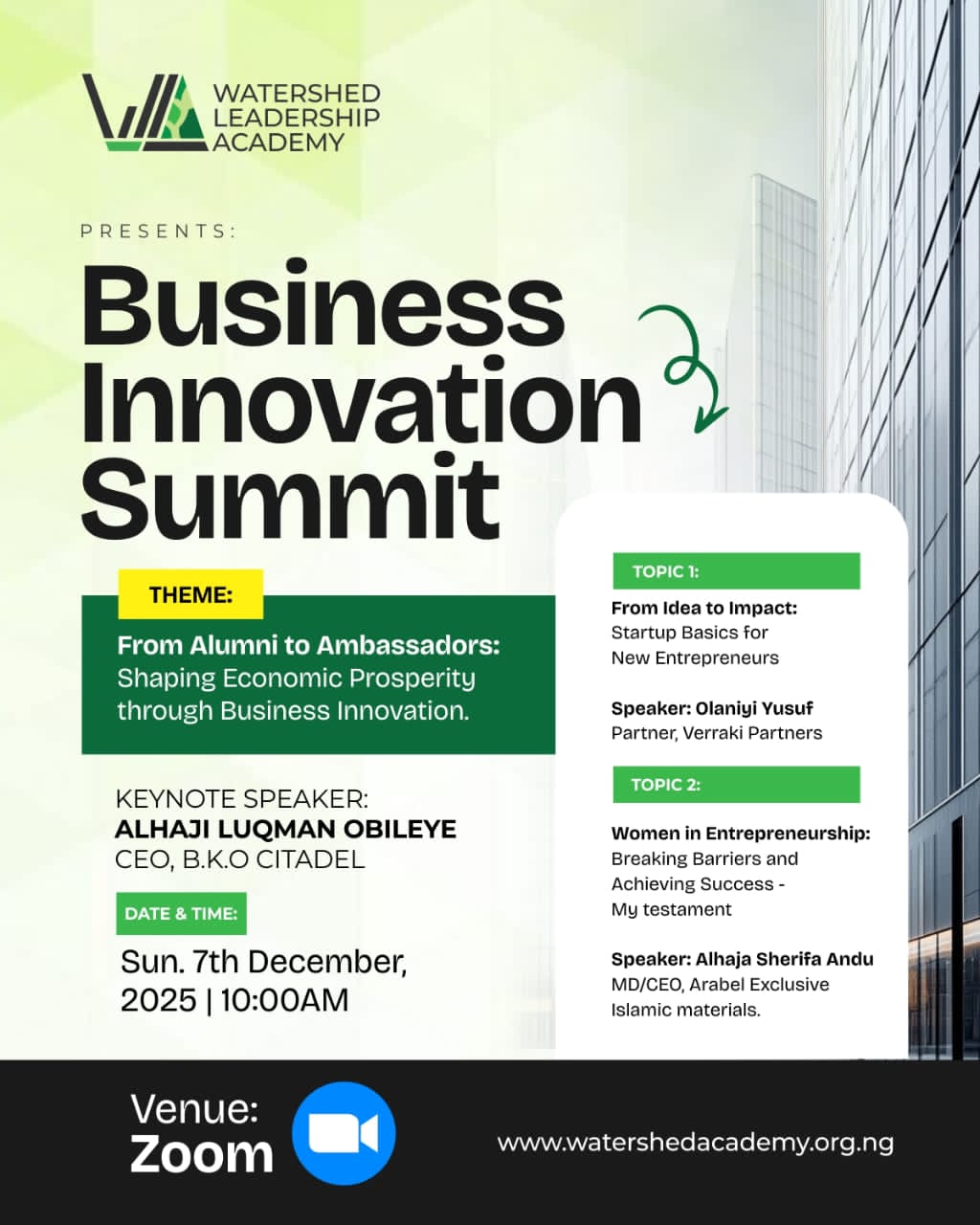 Watershed Business Innovation Summit