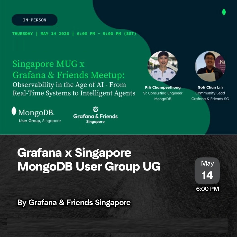 Cover art for #AI Agents Observability + Memory Layer for Agentic Workflow Visibility + Real-Time Dashboards — Singapore