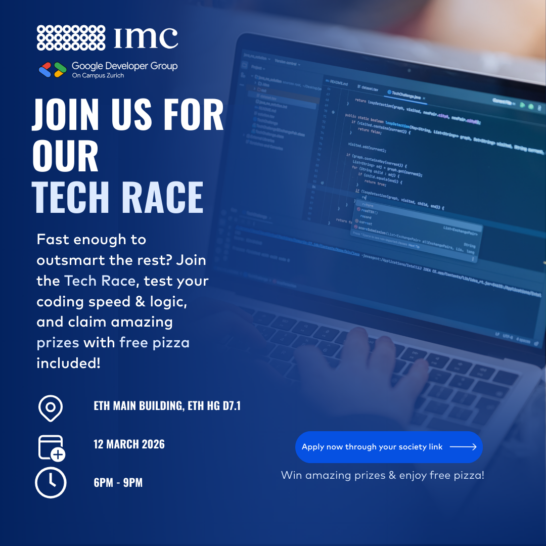GDGoC Zurich x IMC Trading: The Tech Race Challenge