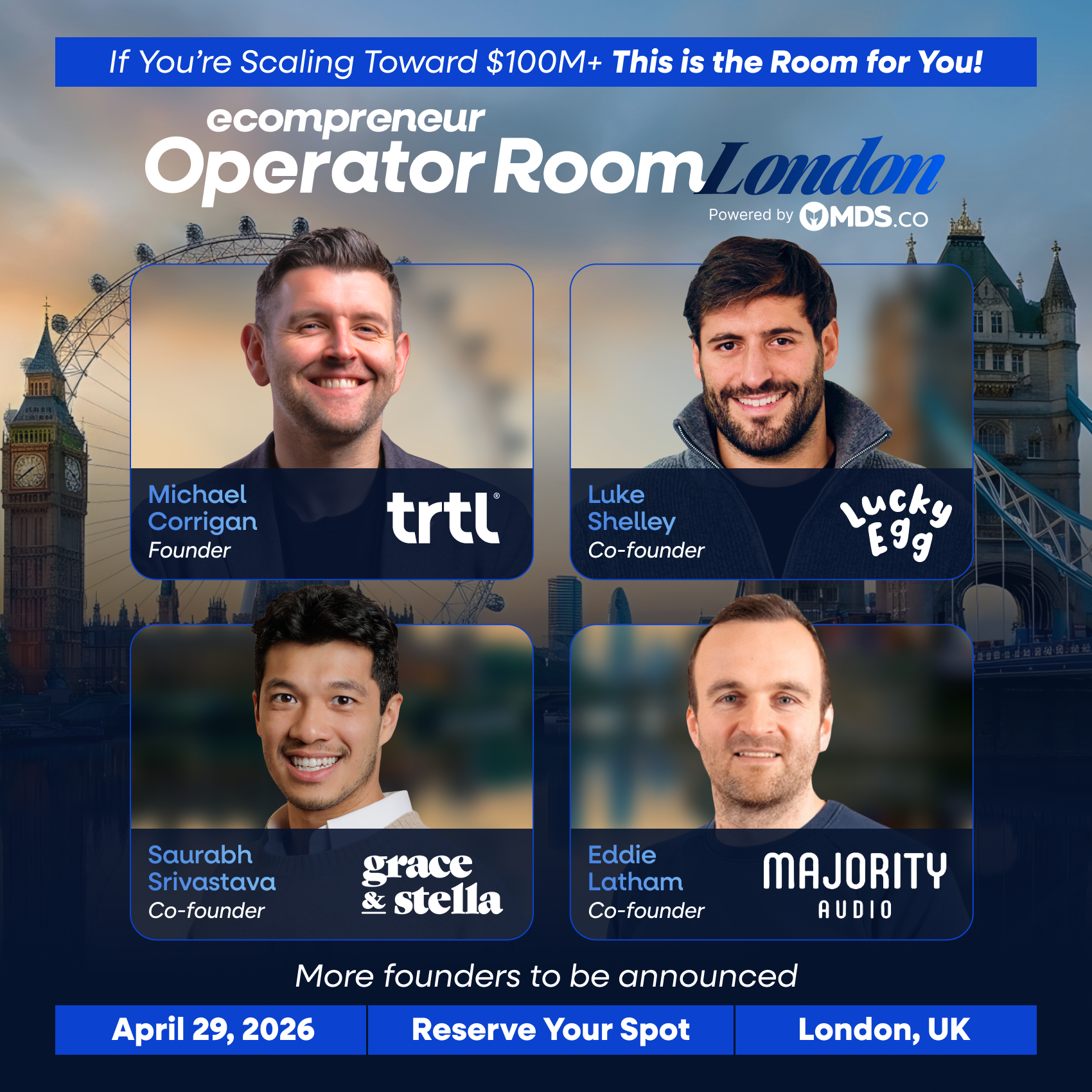 Operator Room London April 2026