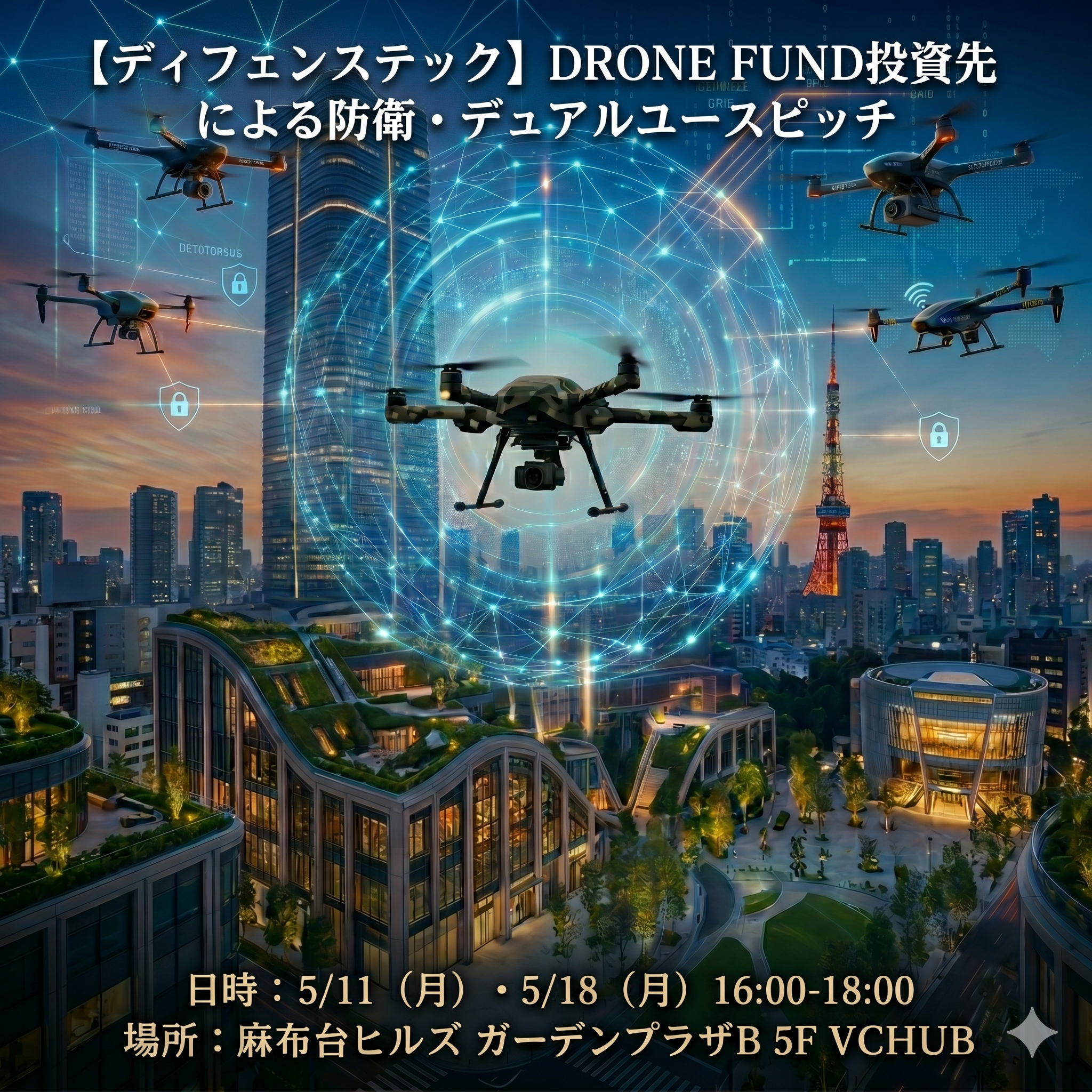 5/11開催【ディフェンステック】DRONE FUND投資先による防衛・デュアルユースピッチ