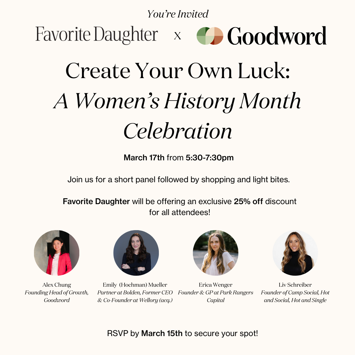 Create Your Own Luck: A Women’s History Month Celebration