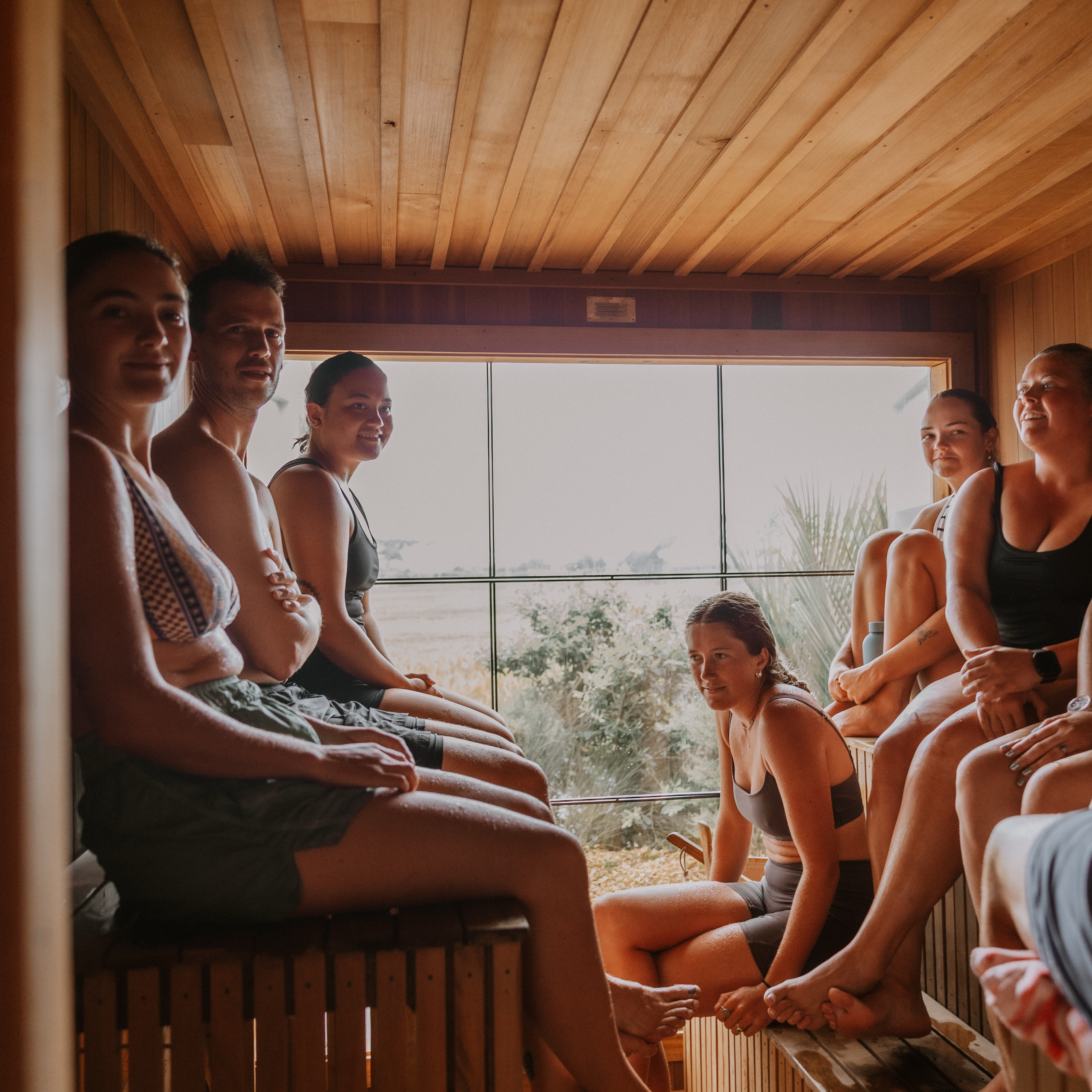 Yoga, sauna, cold plunge and coffee