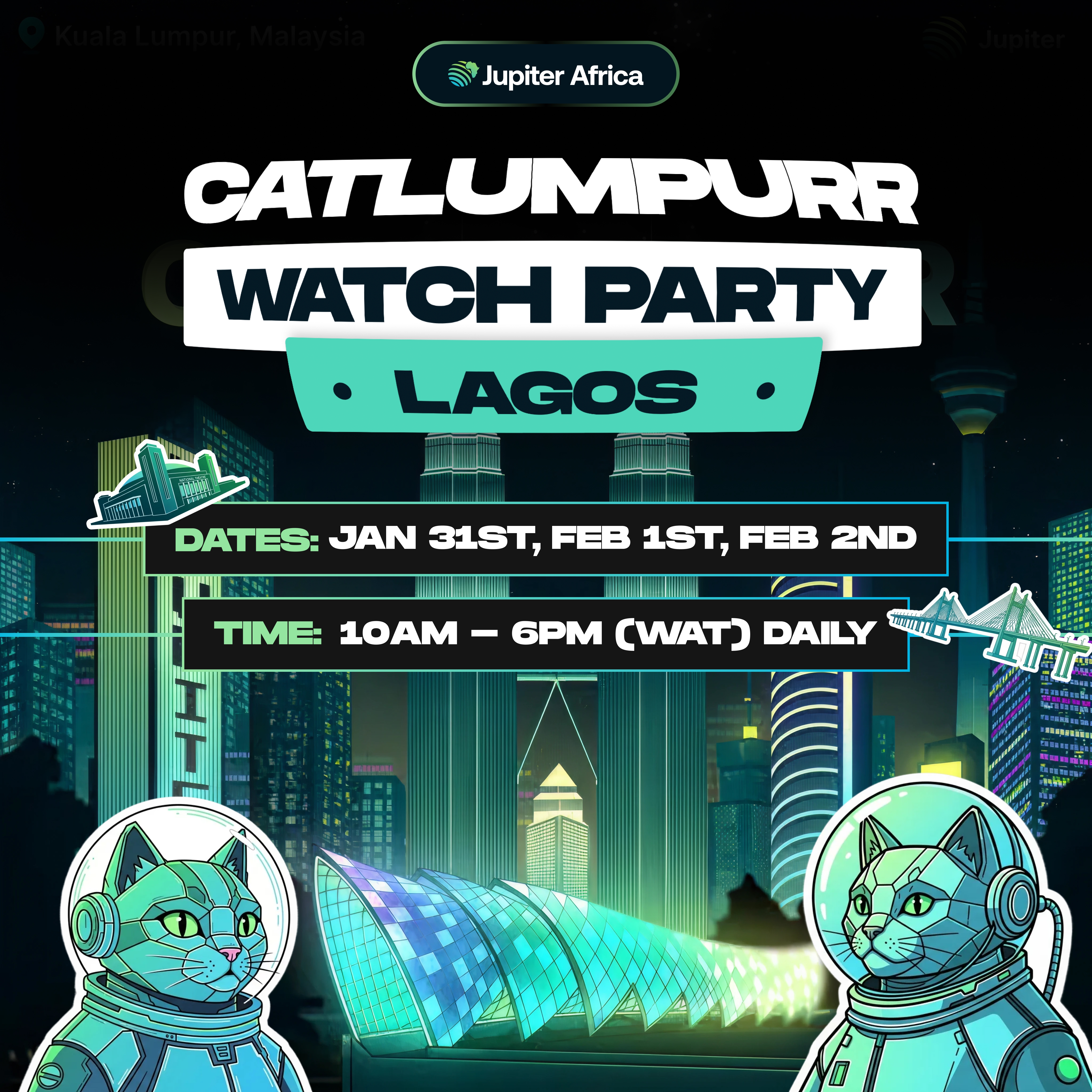 CATLUMPURR WATCH PARTY - LAGOS