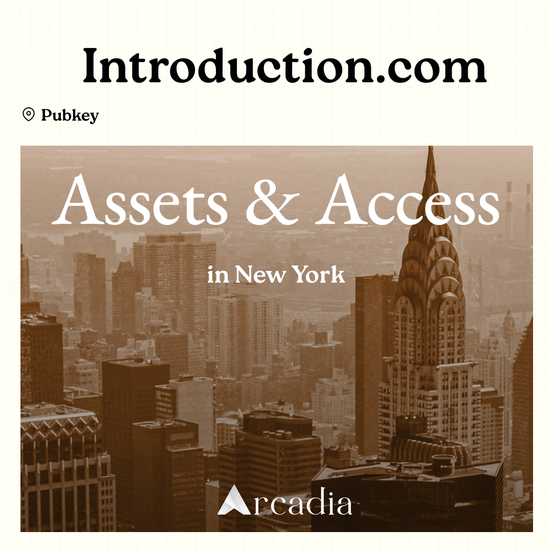 Cover art for #Assets & Access NYC: Tech Week — Pubkey