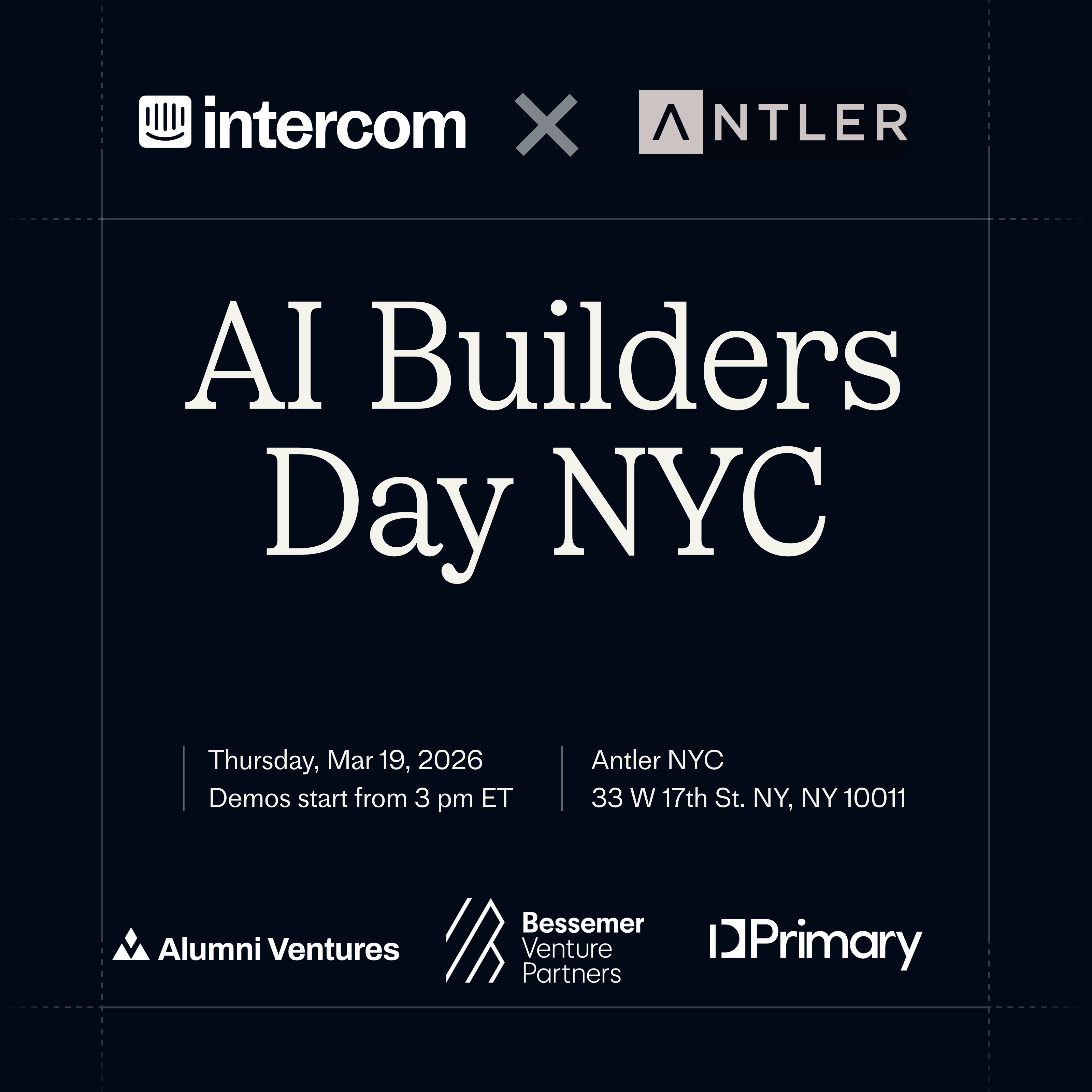 AI Builders Day NYC: Intercom x Antler