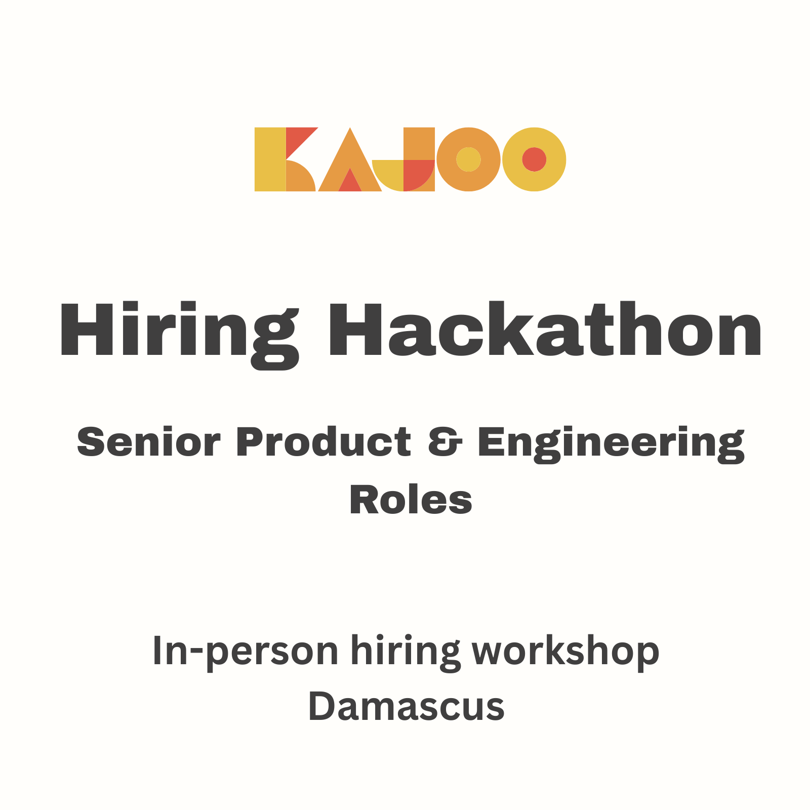 Kajoo.ai Hiring Hackathon – Senior Product & Engineering Roles (Damascus)