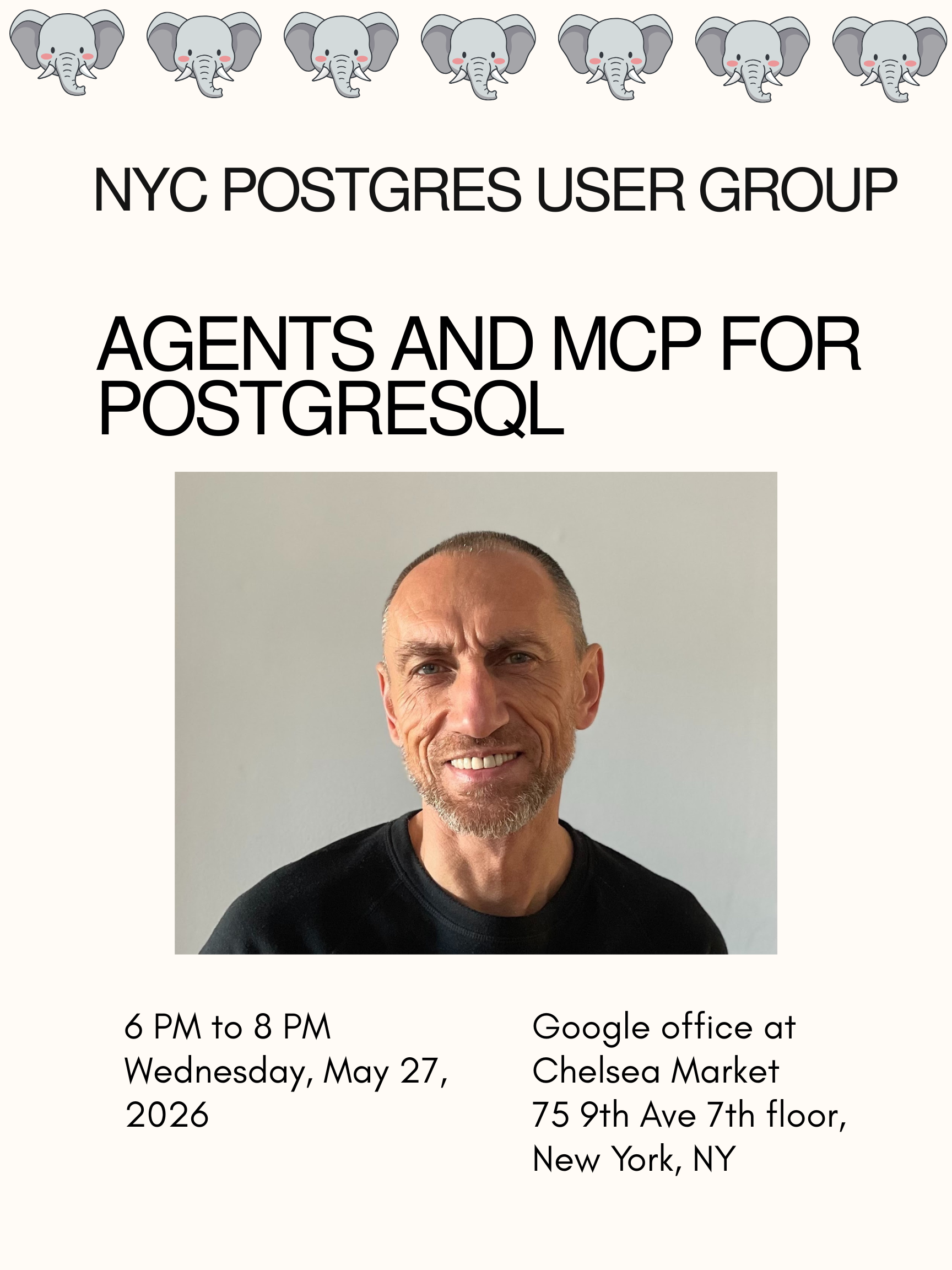 Cover art for #Agents and MCP for PostgreSQL — 75 9th Ave 7th floor