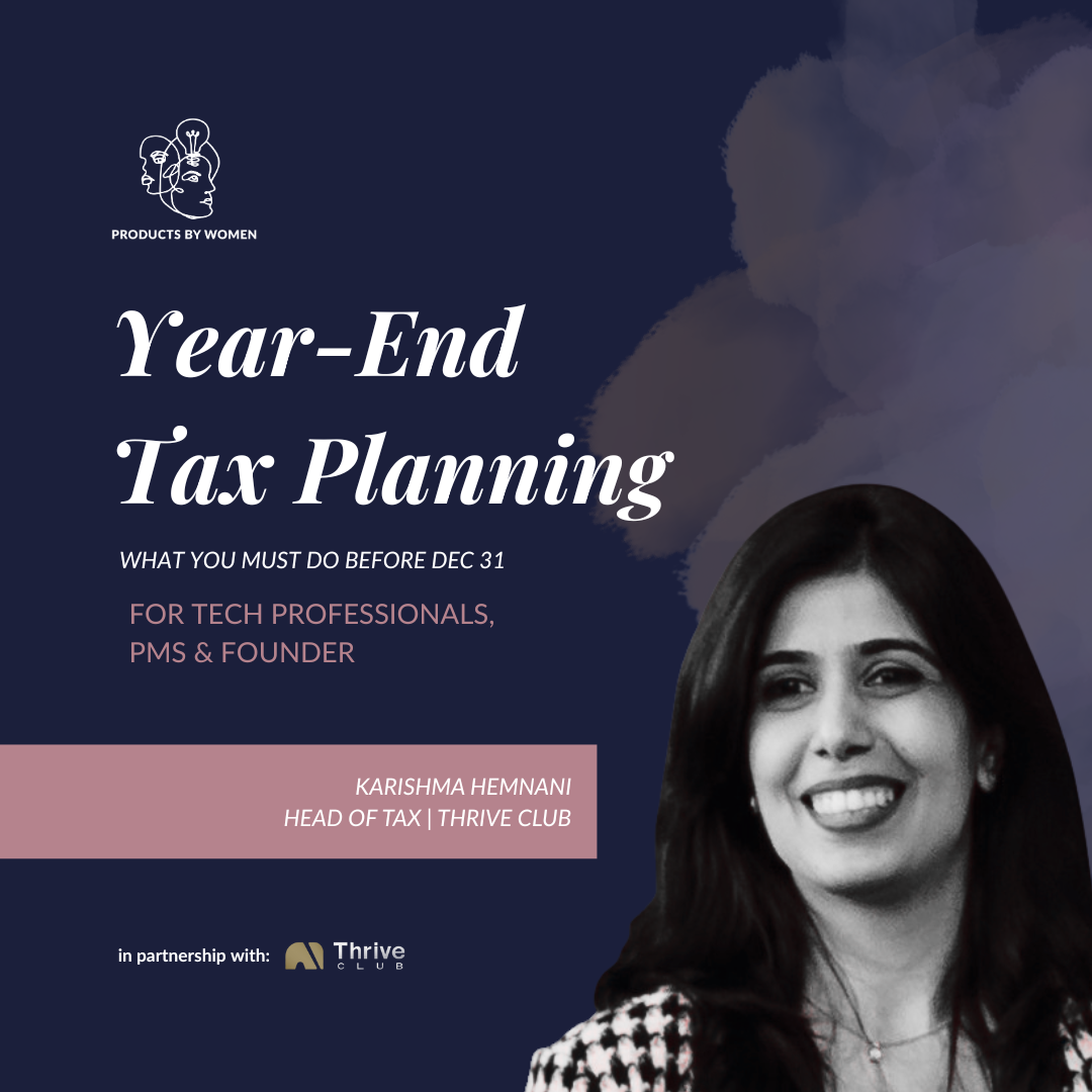Year-End Tax Planning for Tech Professionals, PMs & Founders (What You Must Do Before Dec 31)