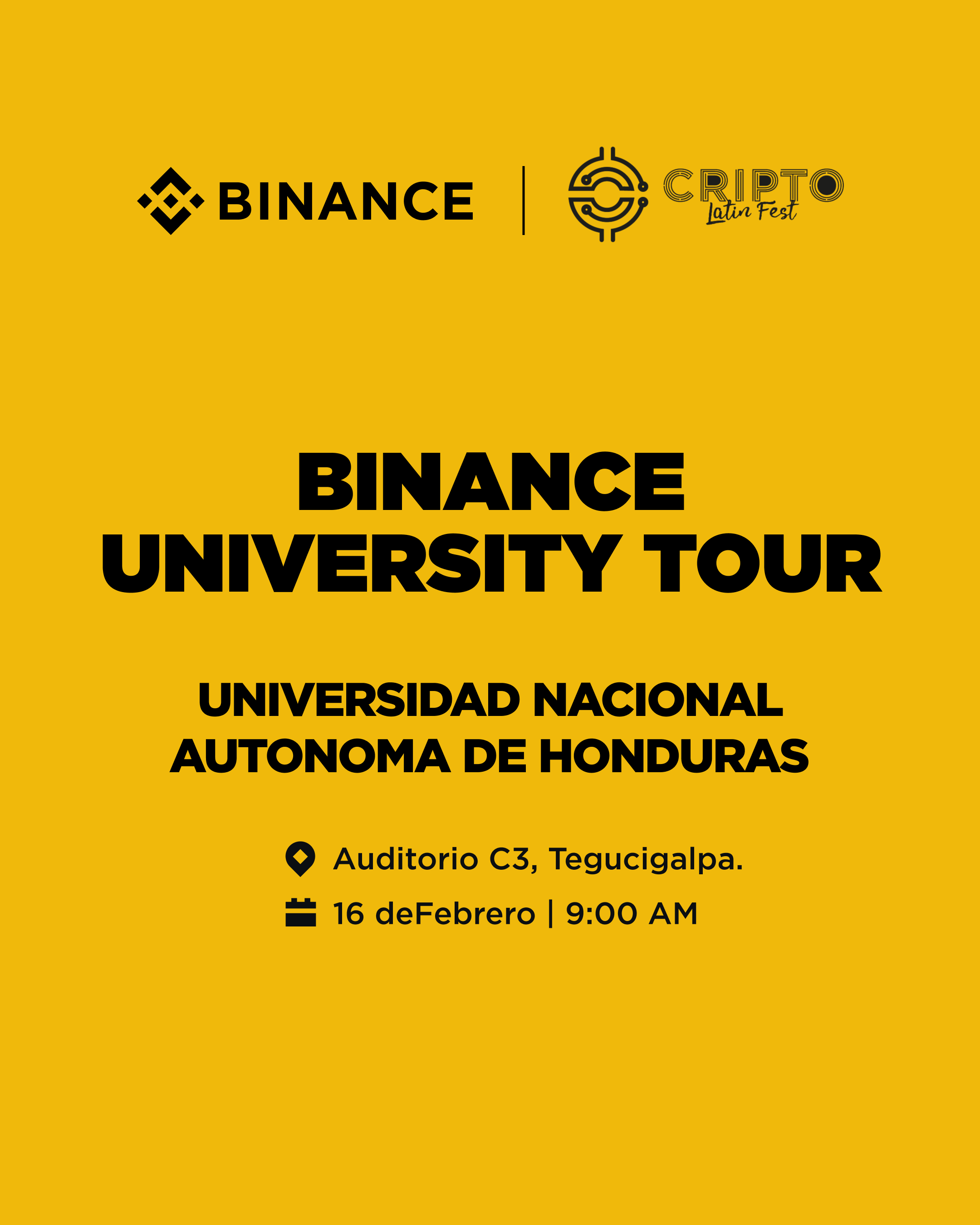 Binance University Tour x CLF: UNAH