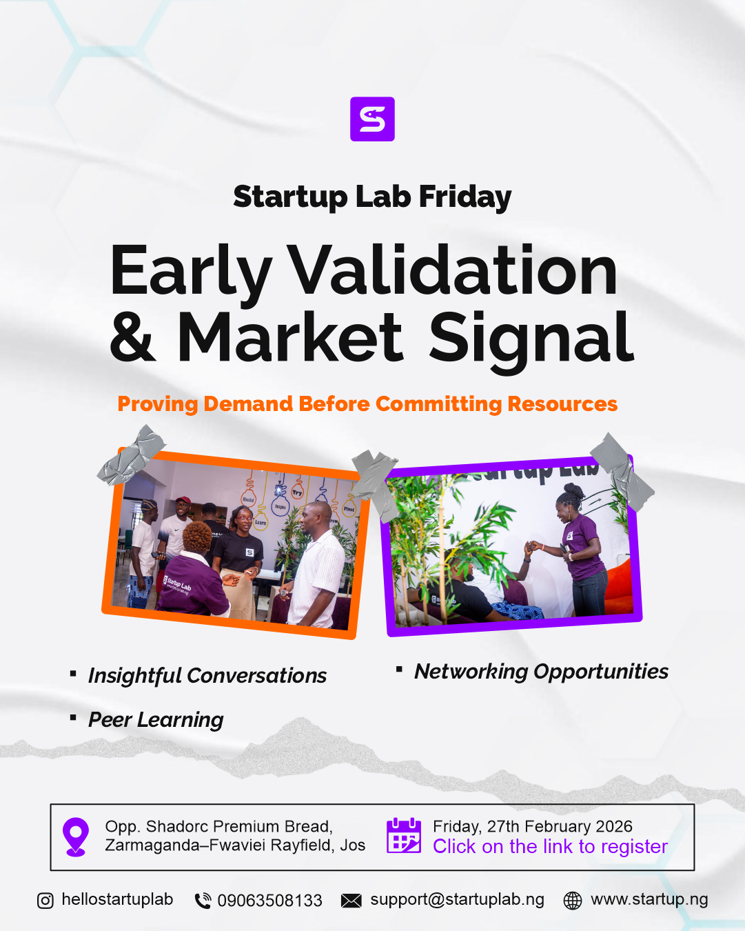 Startup Lab Friday: Early Validation and Market Signals.