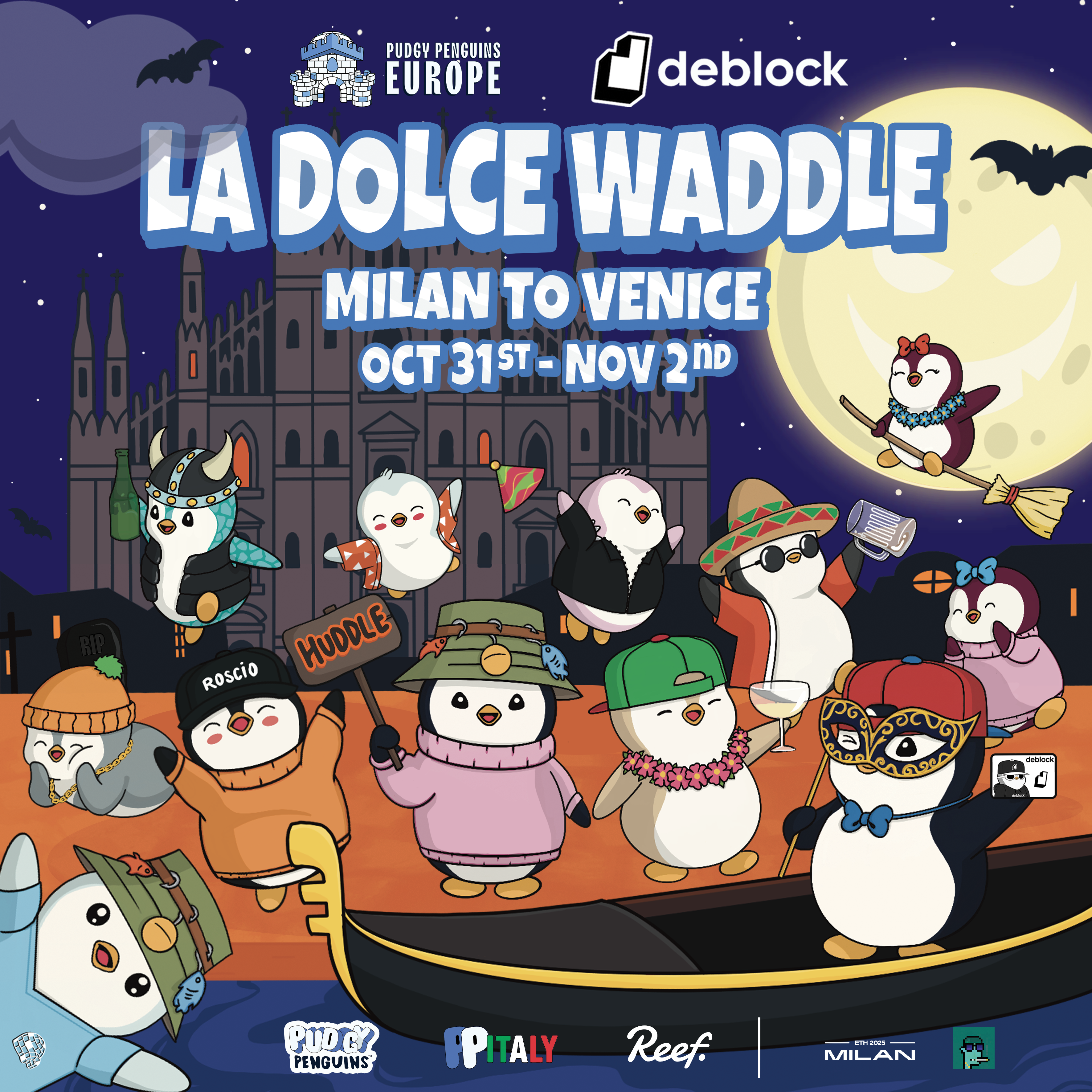 Pudgy Penguins Europe - Halloween Party 🎃🐧✨