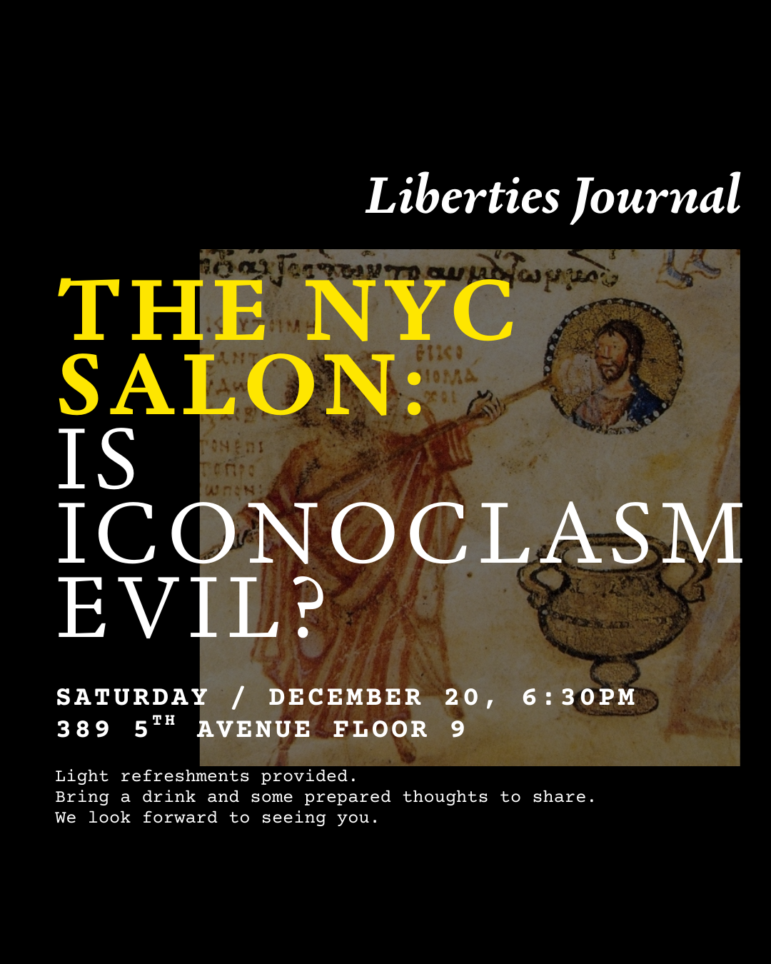 NYC Salon: Is iconoclasm evil?