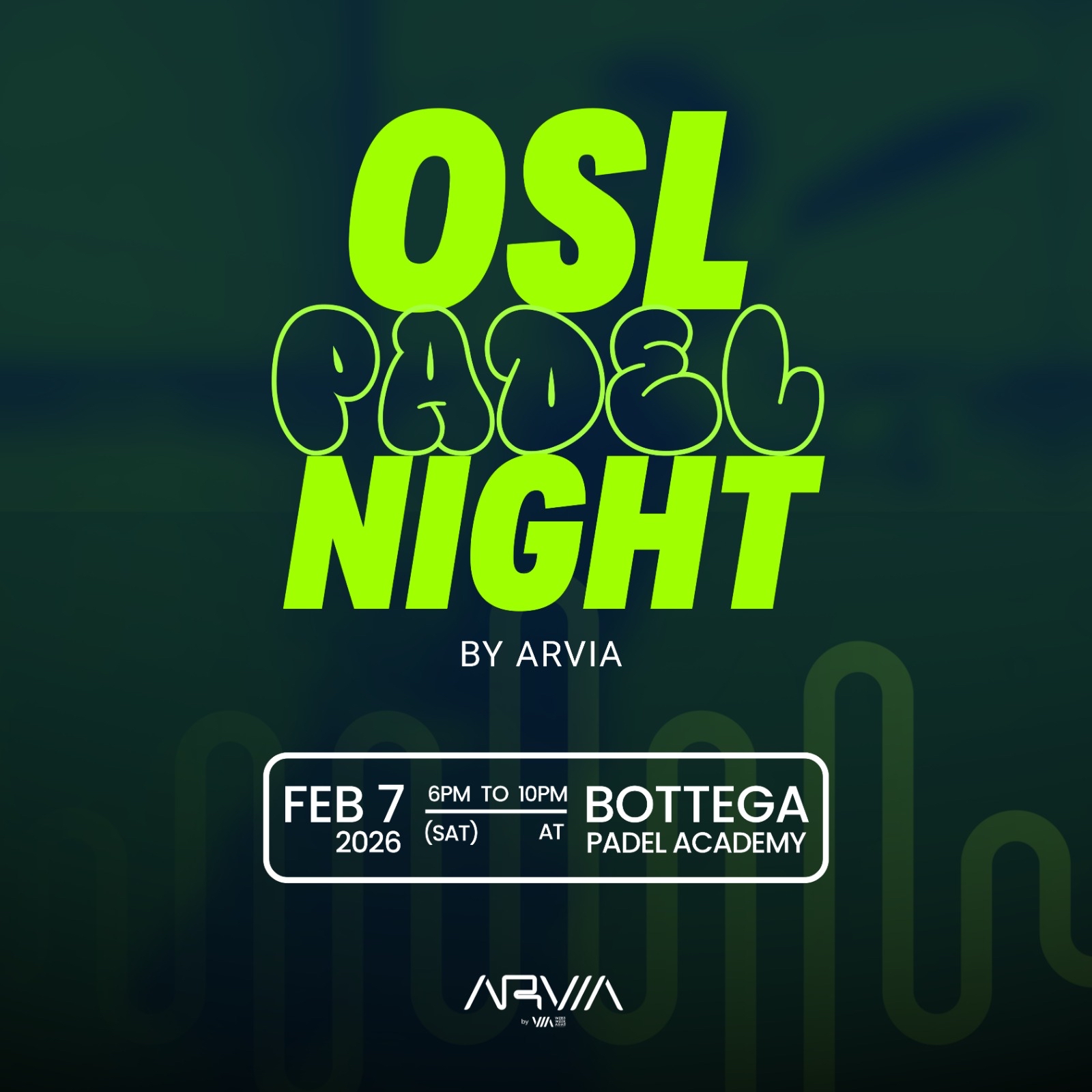 OSL Padel Night: Rally, Chill & Connect By Arvia X Web3 Week Asia