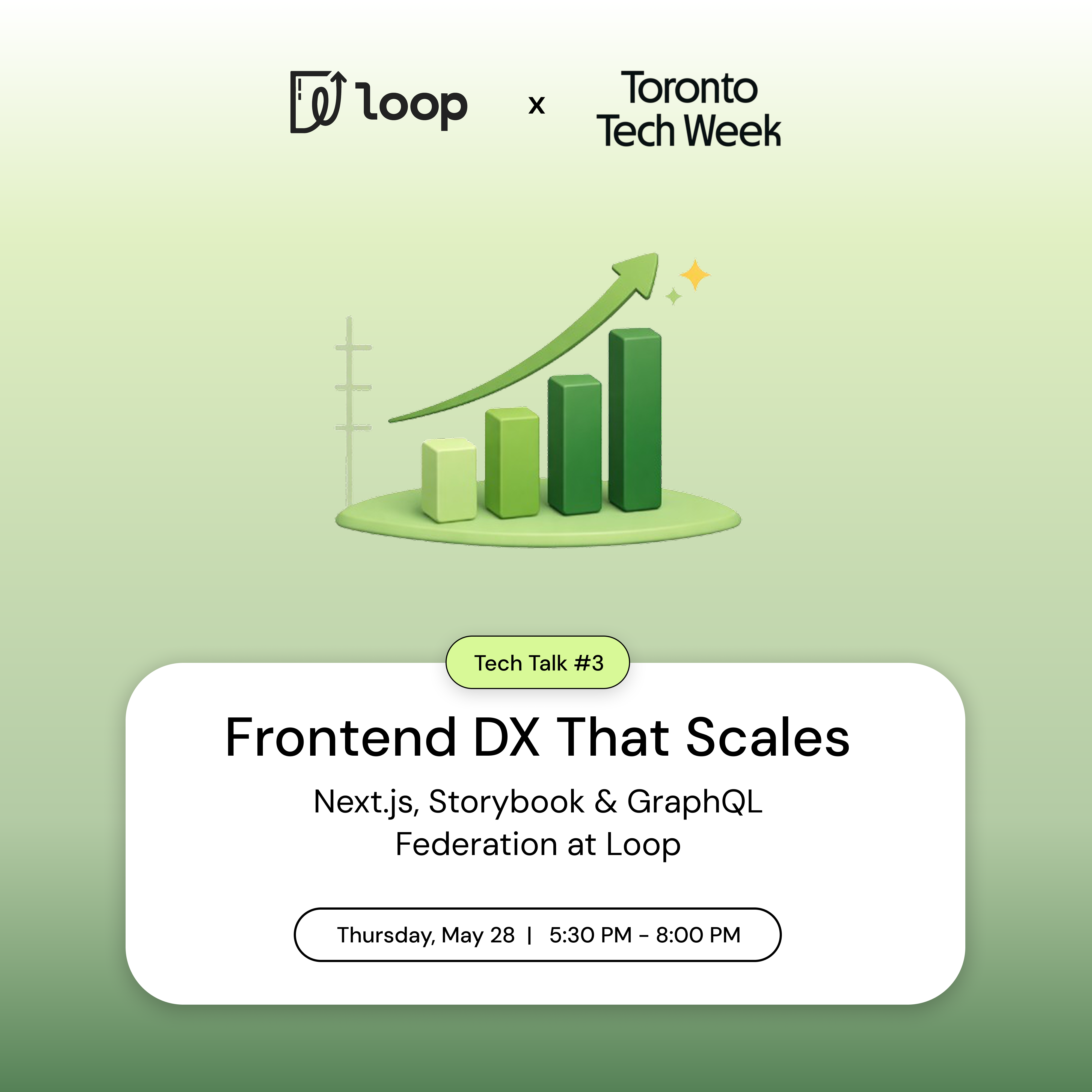Toronto Tech Week x Loop Tech Talk 3: Frontend DX That Scales: Next.js, Storybook & GraphQL Federation at Loop