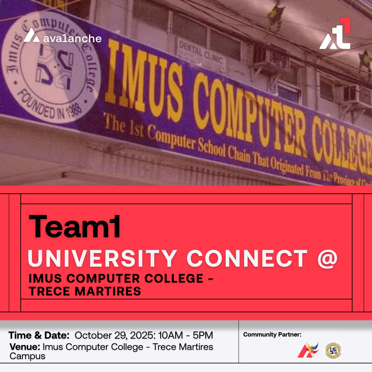 Team1 University Connect @ Imus Computer College - Trece Martires Campus