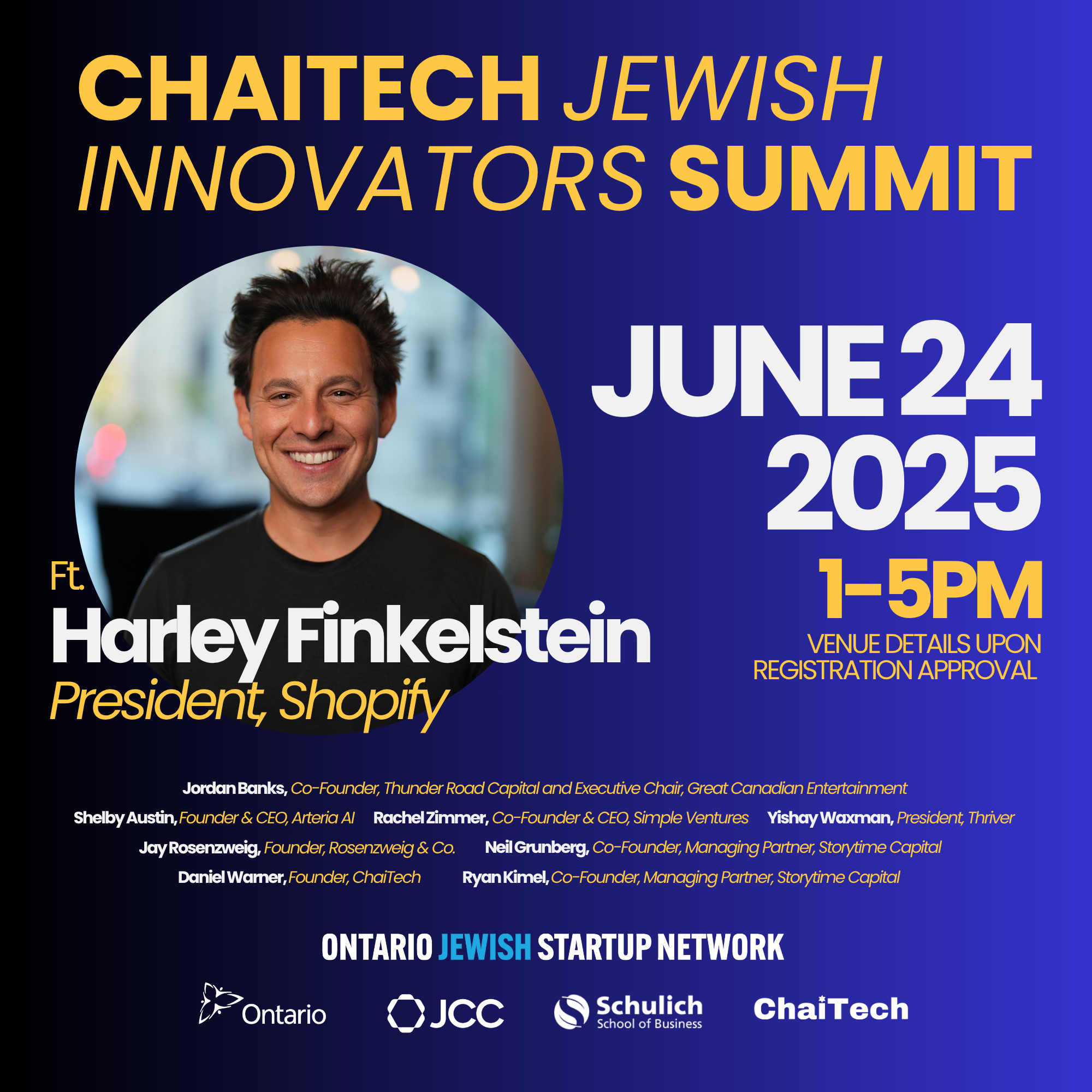 ChaiTech Jewish Innovators Summit Ft. Harley Finkelstein - Toronto Tech Week