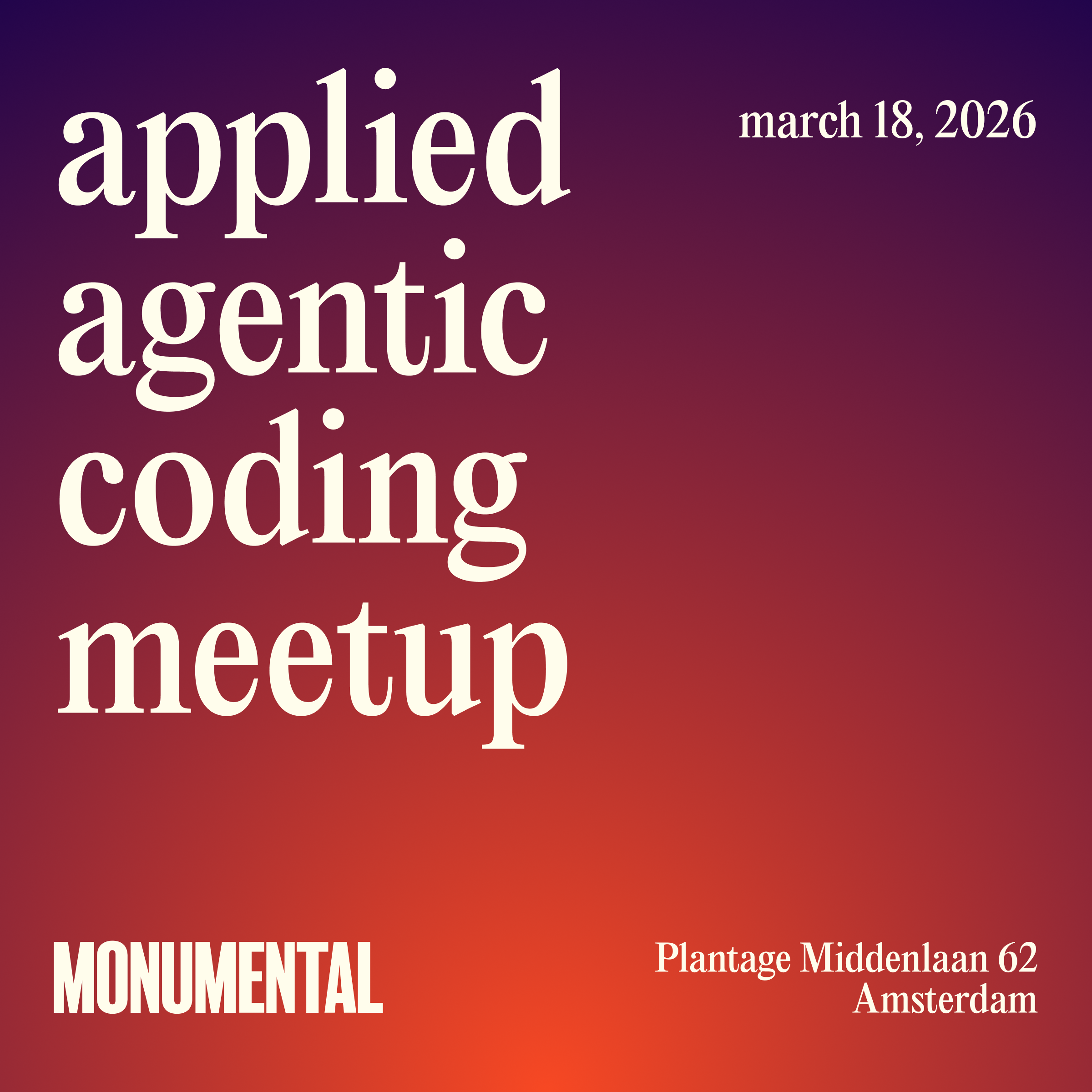 Applied agentic coding meetup