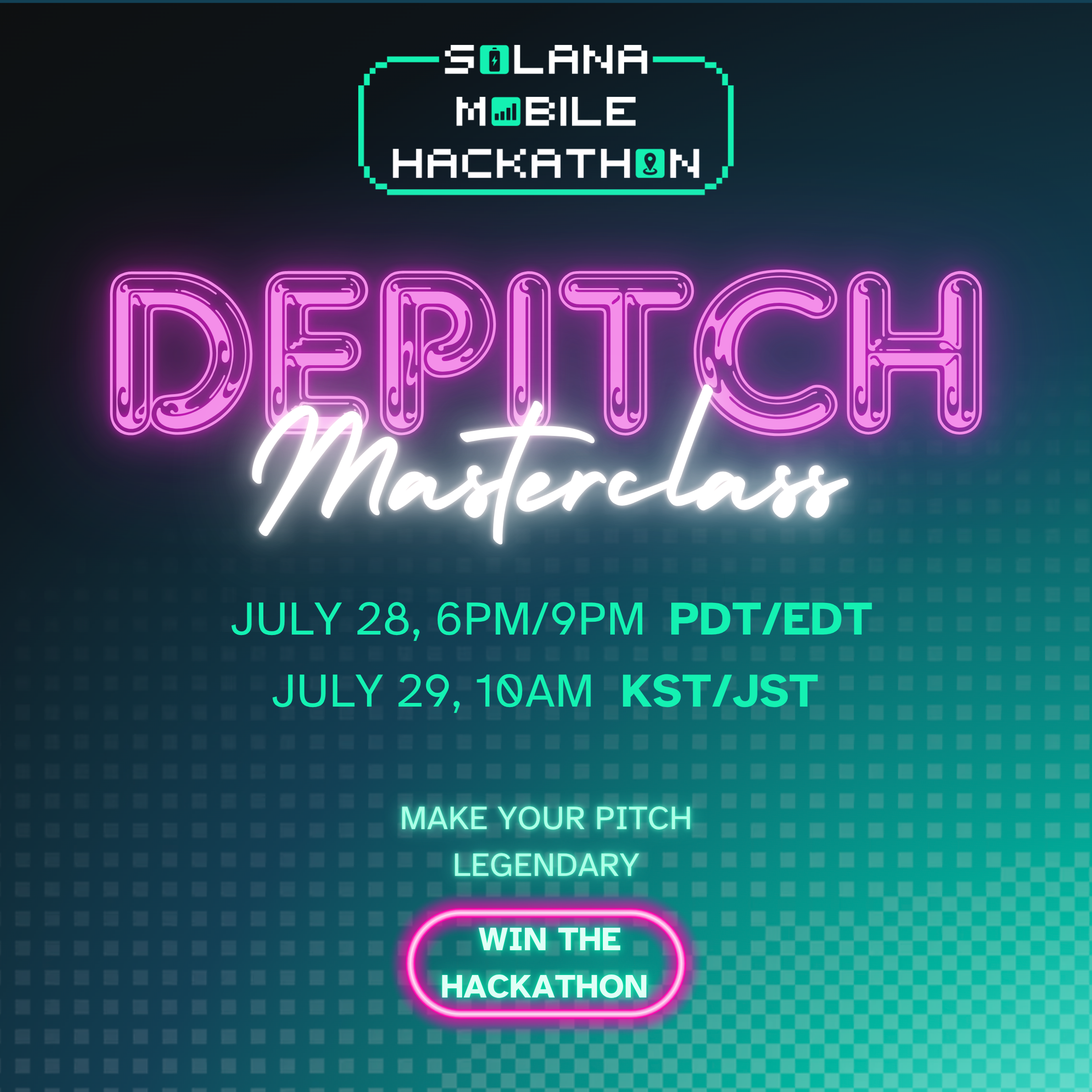 Solana Mobile Hackathon Pitch Masterclass · Luma