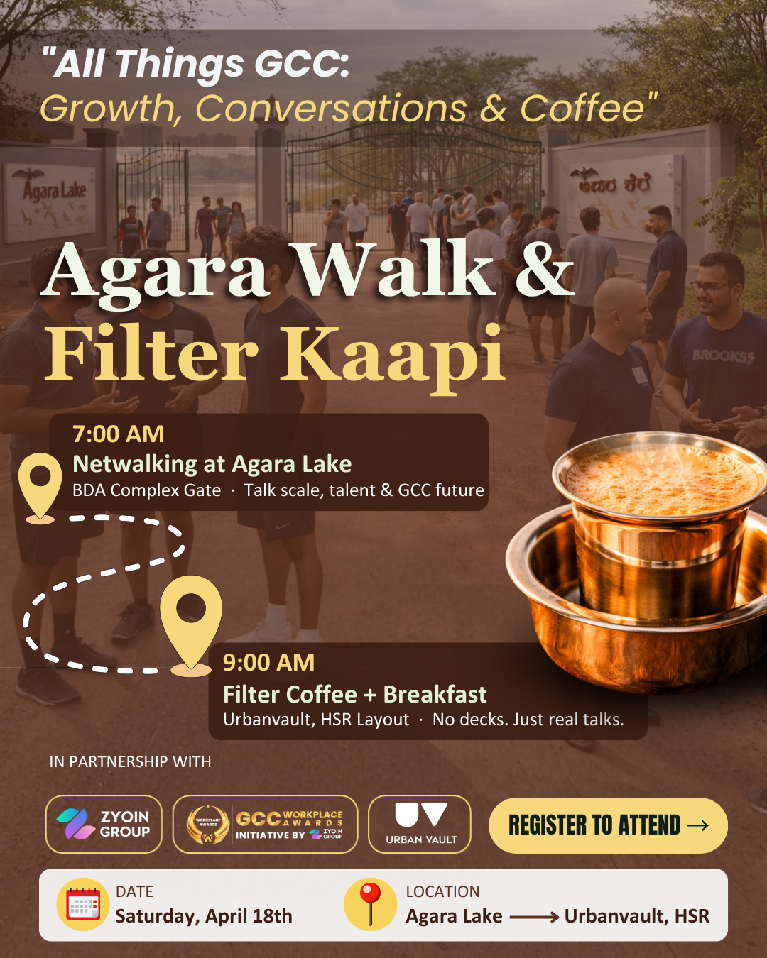 Agara Walks & Filter Kaapi: All Things GCC