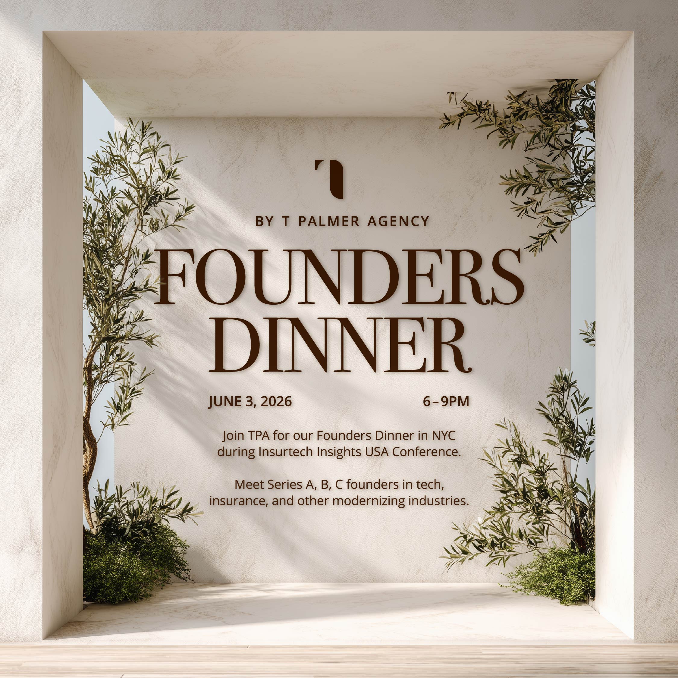 Cover art for #NYC Founders Dinner | Hosted by: T Palmer Agency — New York, NY