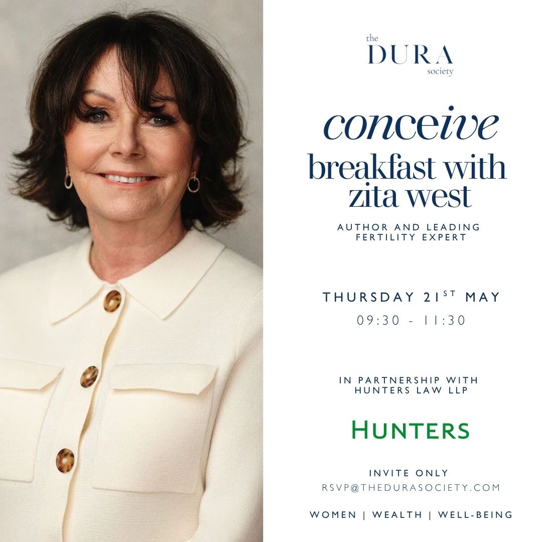 DURA CURATES | Conceive: Breakfast with Zita West, Author and Leading Fertility Expert