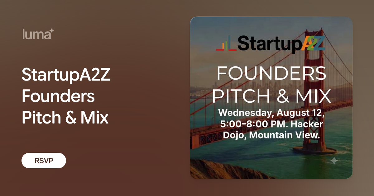 Bay Area Founders Pitch & Startup Networking event