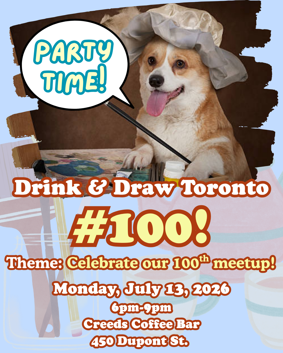 Drink & Draw Toronto #100: 🥳 Celebrate our hundredth meetup 🥳