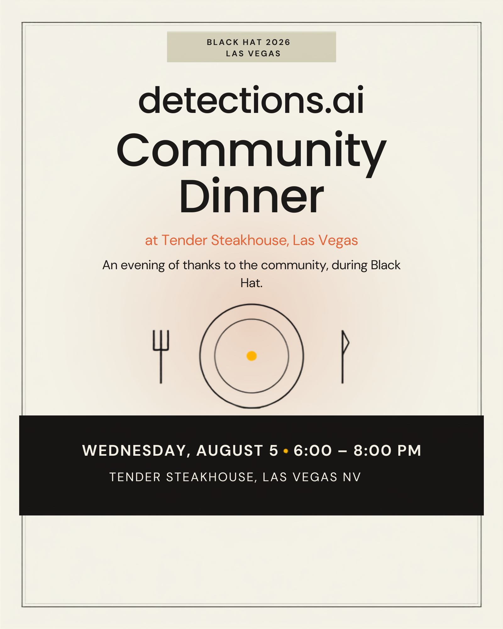 detections.ai Community Dinner at Tender