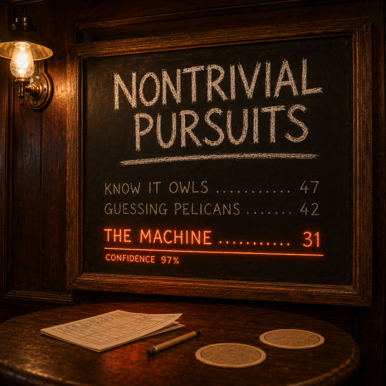 NONTRIVIAL PURSUITS: A PUB QUIZ FOR THE AI AGE