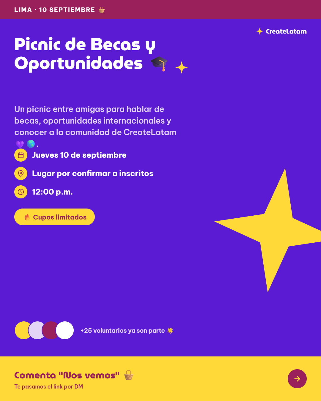 PICNIC DE BECAS Y COMUNIDAD CREATELATAM