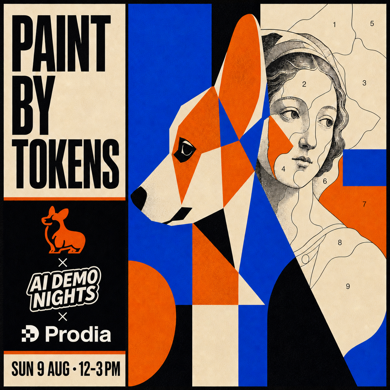 Corgi x London AI: Paint By Tokens