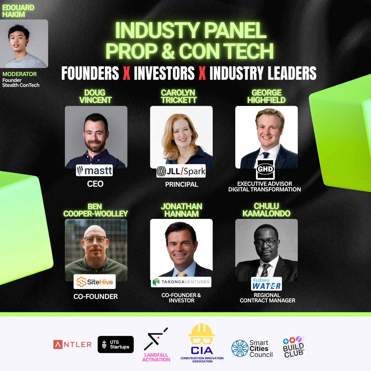 Tech Industry Panel (Con & Prop Tech): Founders x Investors x Industry Leaders
