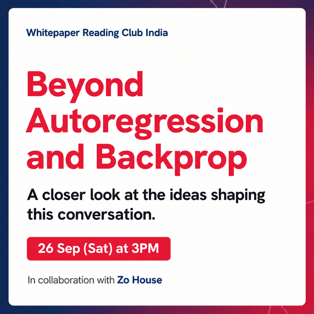 Whitepaper Reading Club: Beyond Autoregression and Backprop