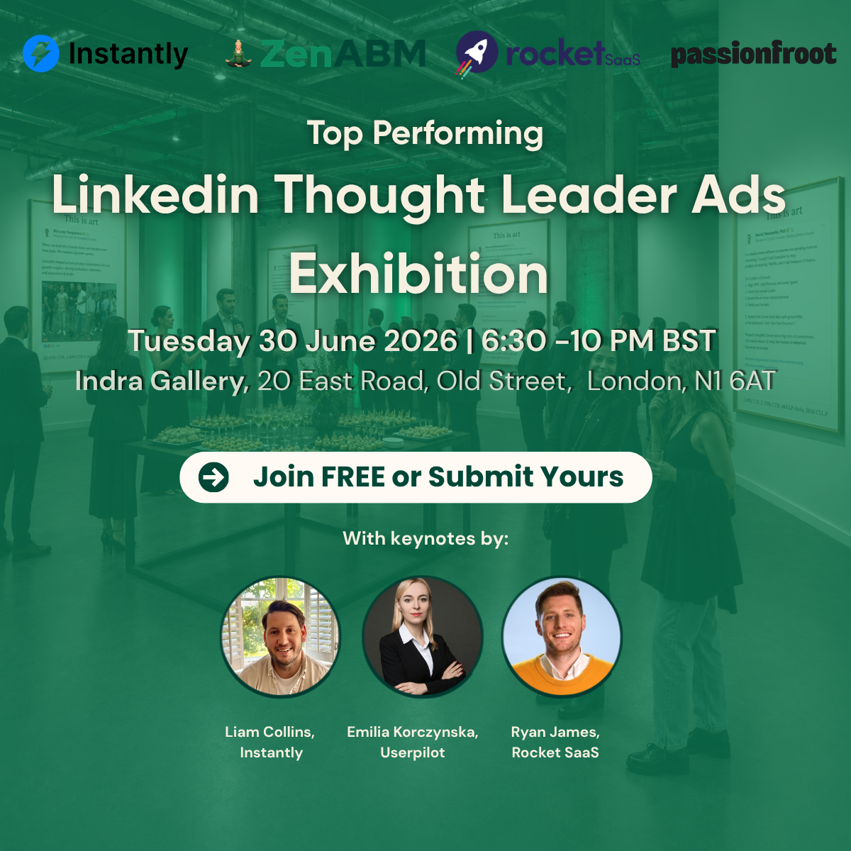 Cover art for #LinkedIn TLAs are ART - Top Performing TLAs EXHIBITION — Indra Gallery