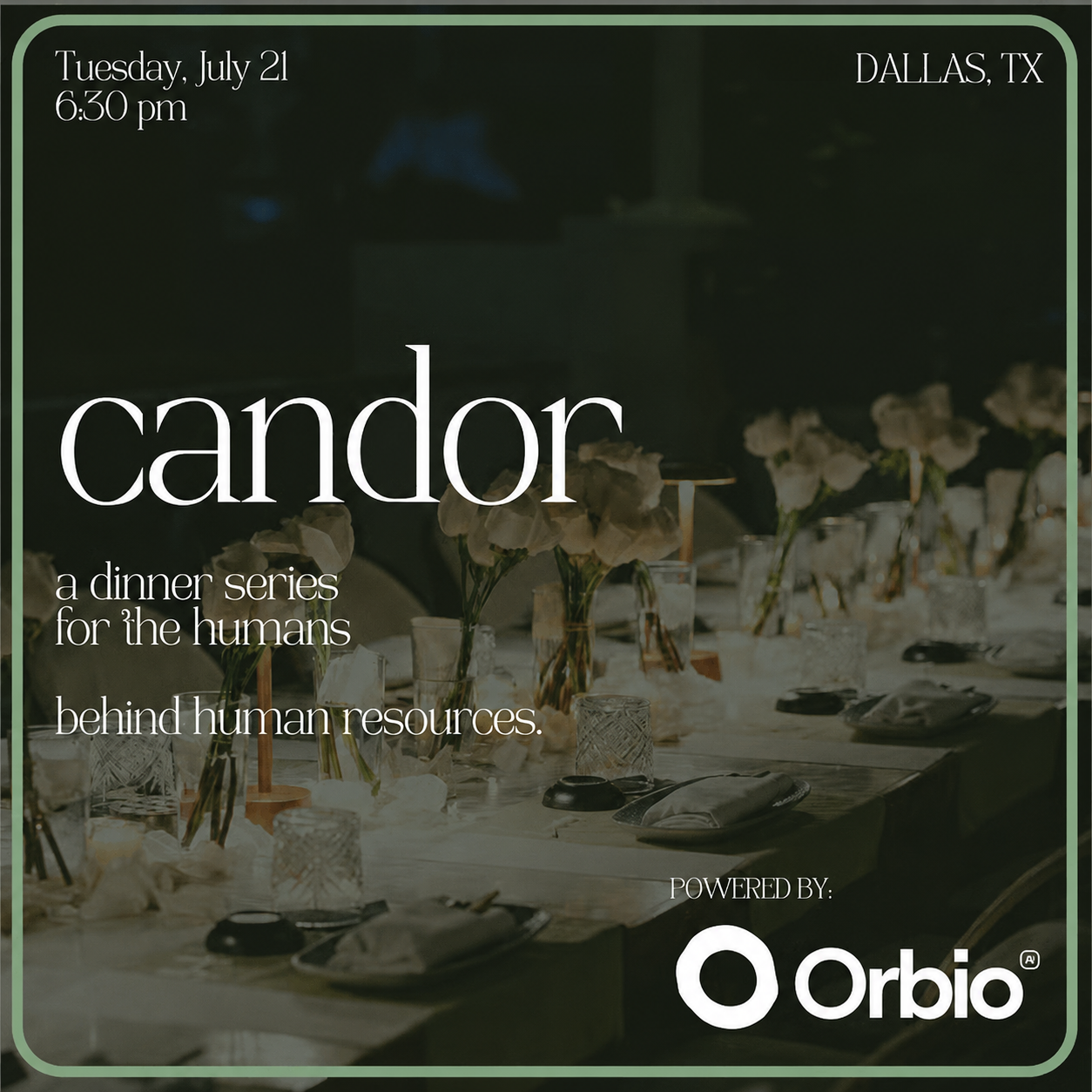 Cena de Candor | Para los Humanos Detrás de los Recursos Humanos